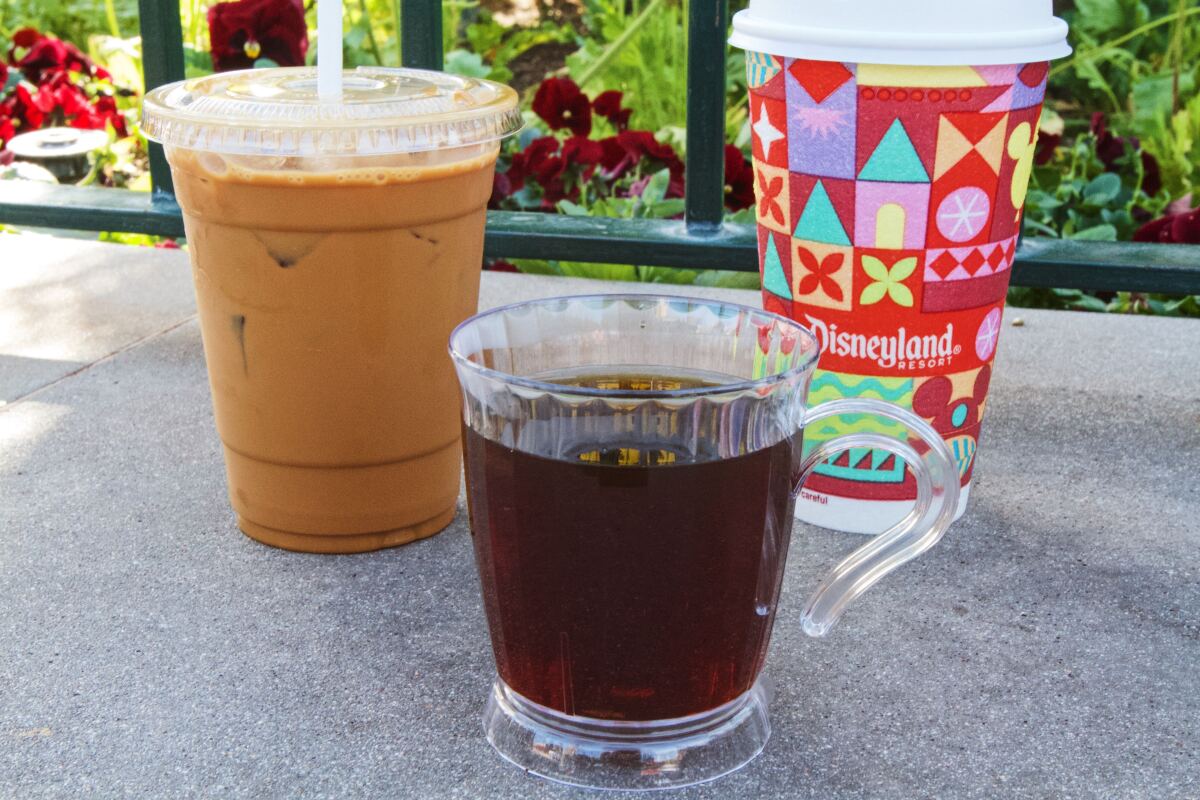 A trio of coffee drinks.