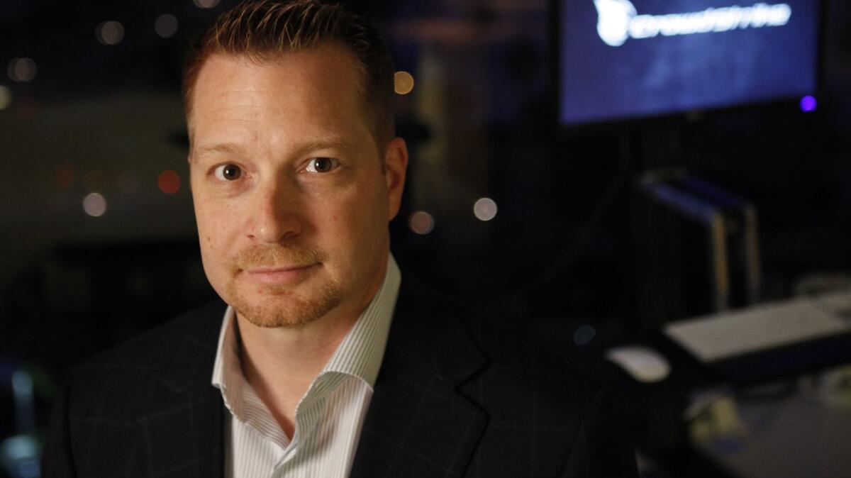 George Kurtz, shown in 2012, is chief executive of CrowdStrike. The company makes software to protect clients from cyberattacks, including predicting and detecting potential hacks.