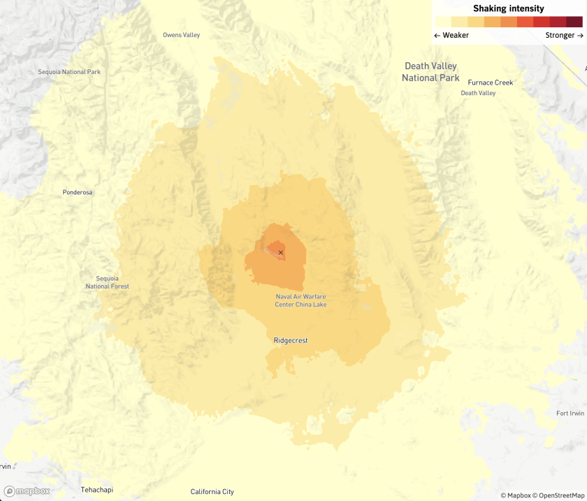The 5.0 earthquake occurred at a depth of 1.5 miles, according to the U.S. Geological Survey.