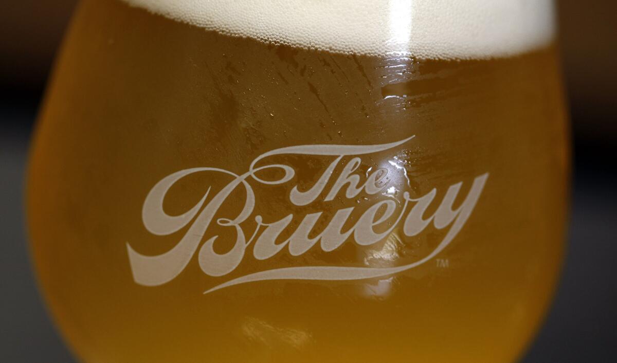 A cold one poured at the Bruery in Placentia.
