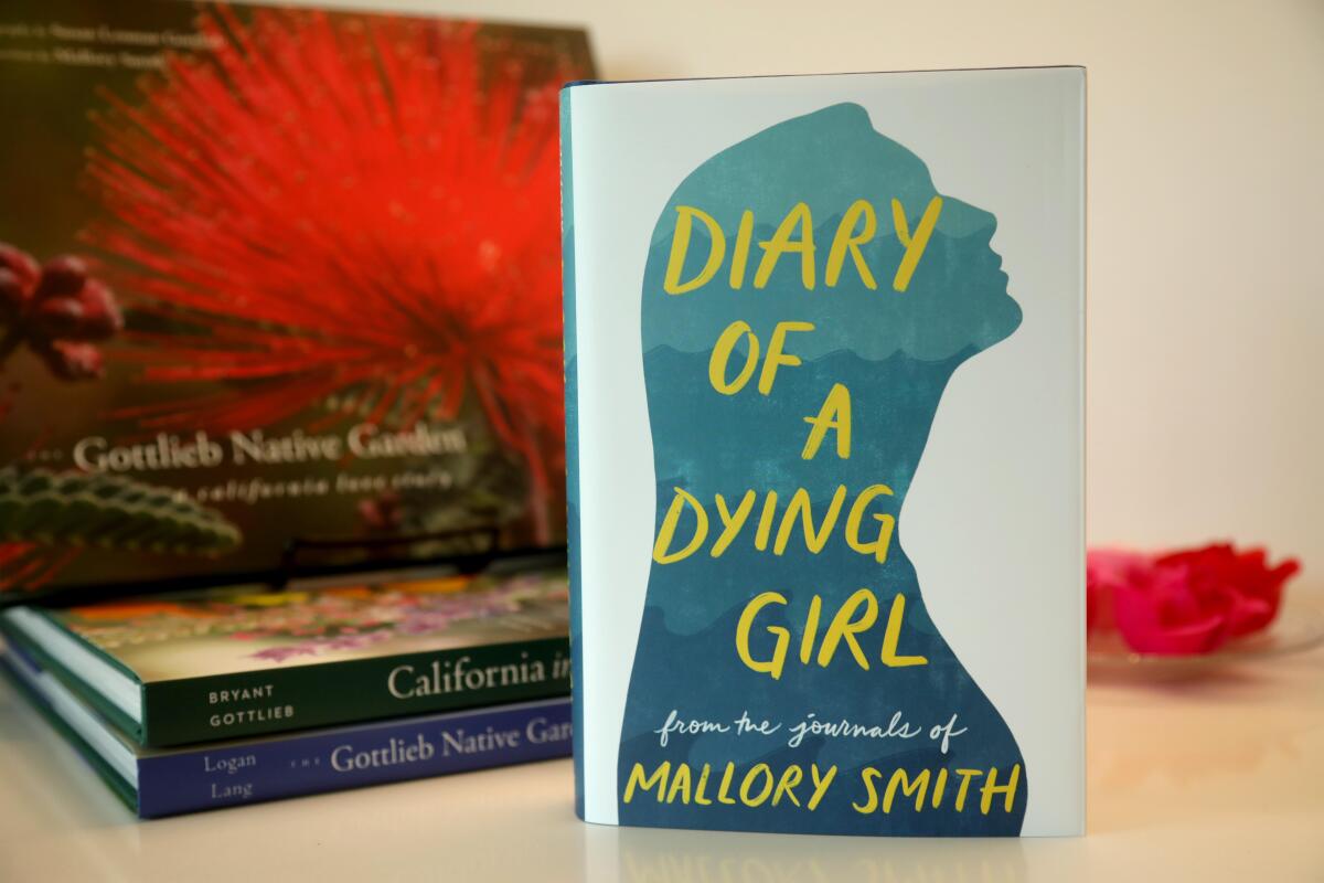 A book titled "Diary Of A Dying Girl" stands vertically.