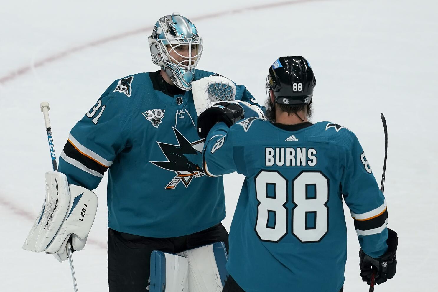 San Jose Sharks defenseman Brent Burns (88) during the NHL game