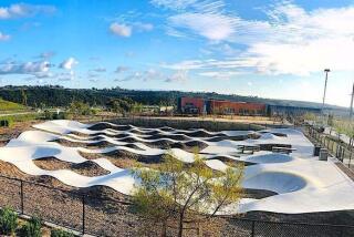 The pump track at Pacific Highland Ranch Community Park