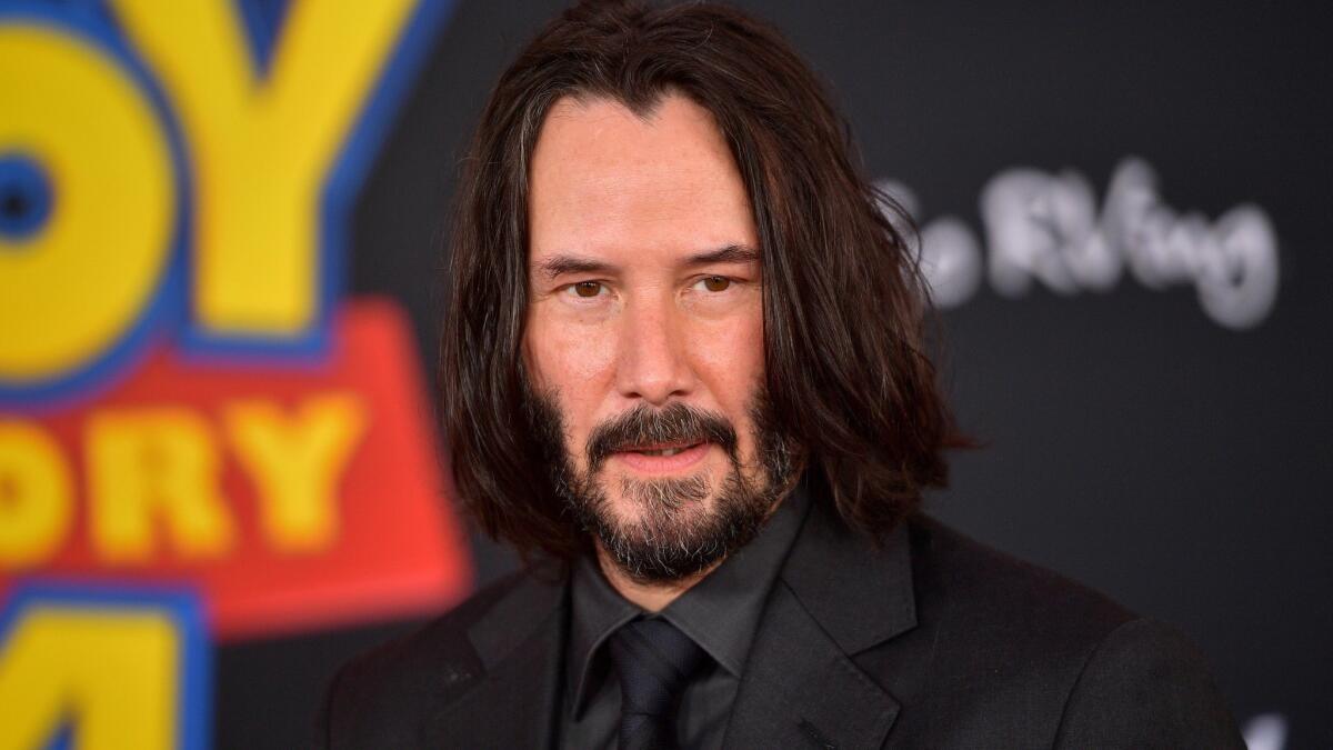 Keanu Reeves attends the premiere of Disney and Pixar's "Toy Story 4" at the El Capitan Theatre.