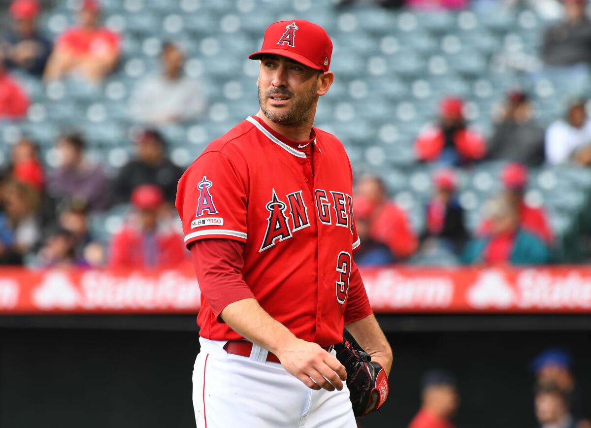 The Angels designated right-handed pitcher Matt Harvey for assignment Friday.