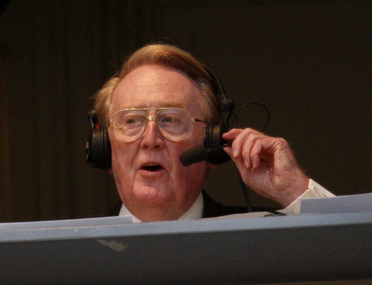 Fans hoping to watch Vin Scully and the Dodgers on TV this Wednesday and Friday might have to do a little searching.