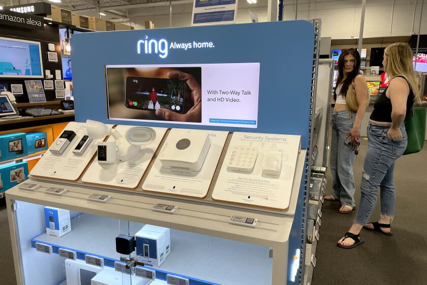 SAN RAFAEL, CALIFORNIA - JUNE 01: Ring security cameras are displayed on a shelf at a Best Buy store on June 01, 2023 in San Rafael, California. Amazon has agreed to pay the Federal Trade Commission over $30 million in a privacy settlement over its Ring cameras. The company's Ring doorbell division paid $5.8 million for violating a portion of the FTC Act that prohibits unfair or deceptive business practices and $25 million for violating the Children’s Online Privacy Protection Act by illegally retaining Alexa voice assistant profiles of thousands of children. (Photo by Justin Sullivan/Getty Images)