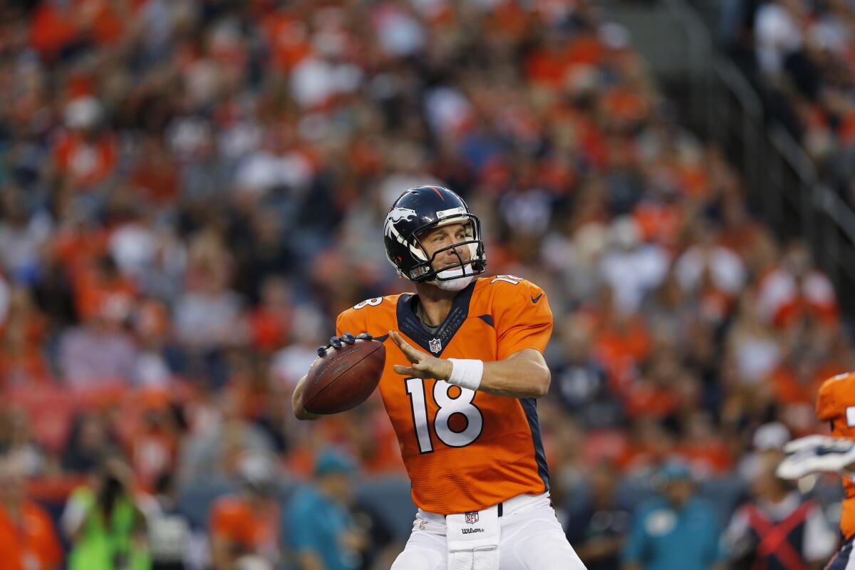 Quarterback Peyton Manning and the Denver Broncos agreed on a deal that will bring him back next season. He'll receive $15 million, a cut from the $19 million he was scheduled to make.