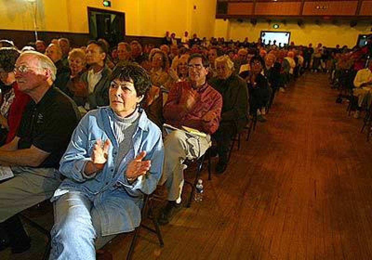 Santa Barbara County Supervisor Gail Marshall was among about 800 people at an April meeting to discuss a proposed Chumash project with developer Fess Parker.
