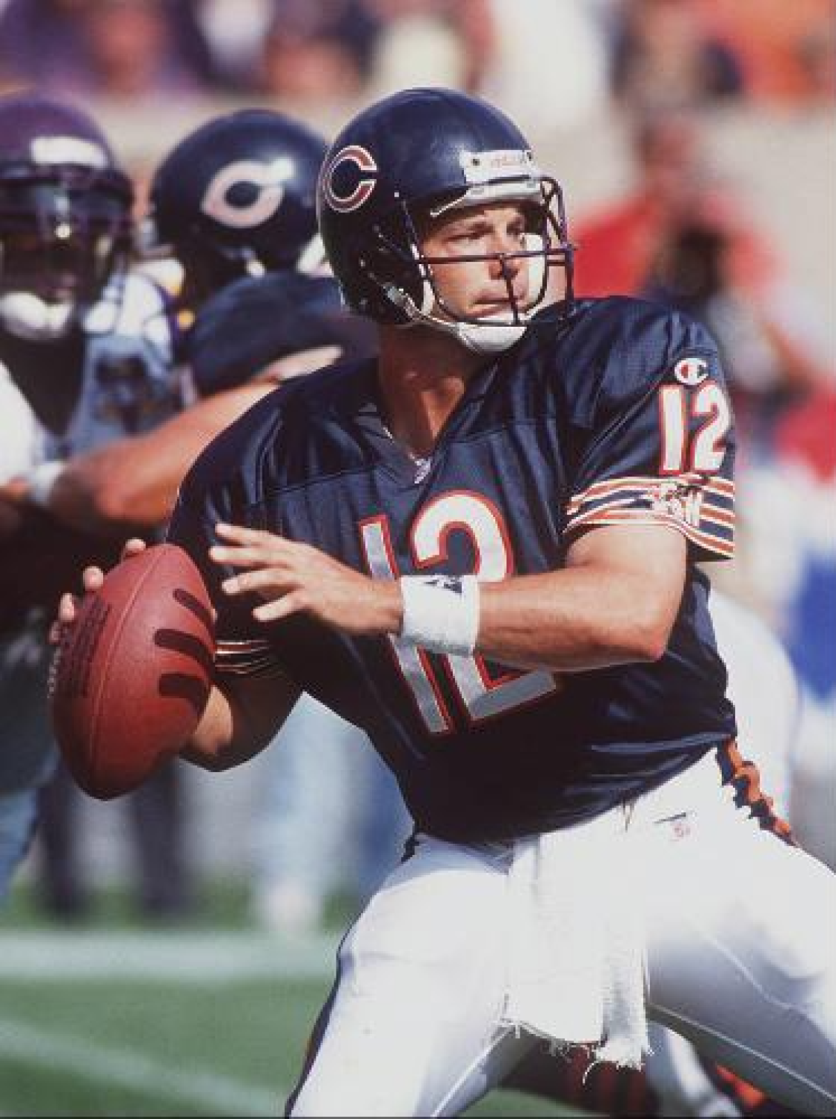 Chicago Bears quarterback Erik Kramer during a game in September 1995.
