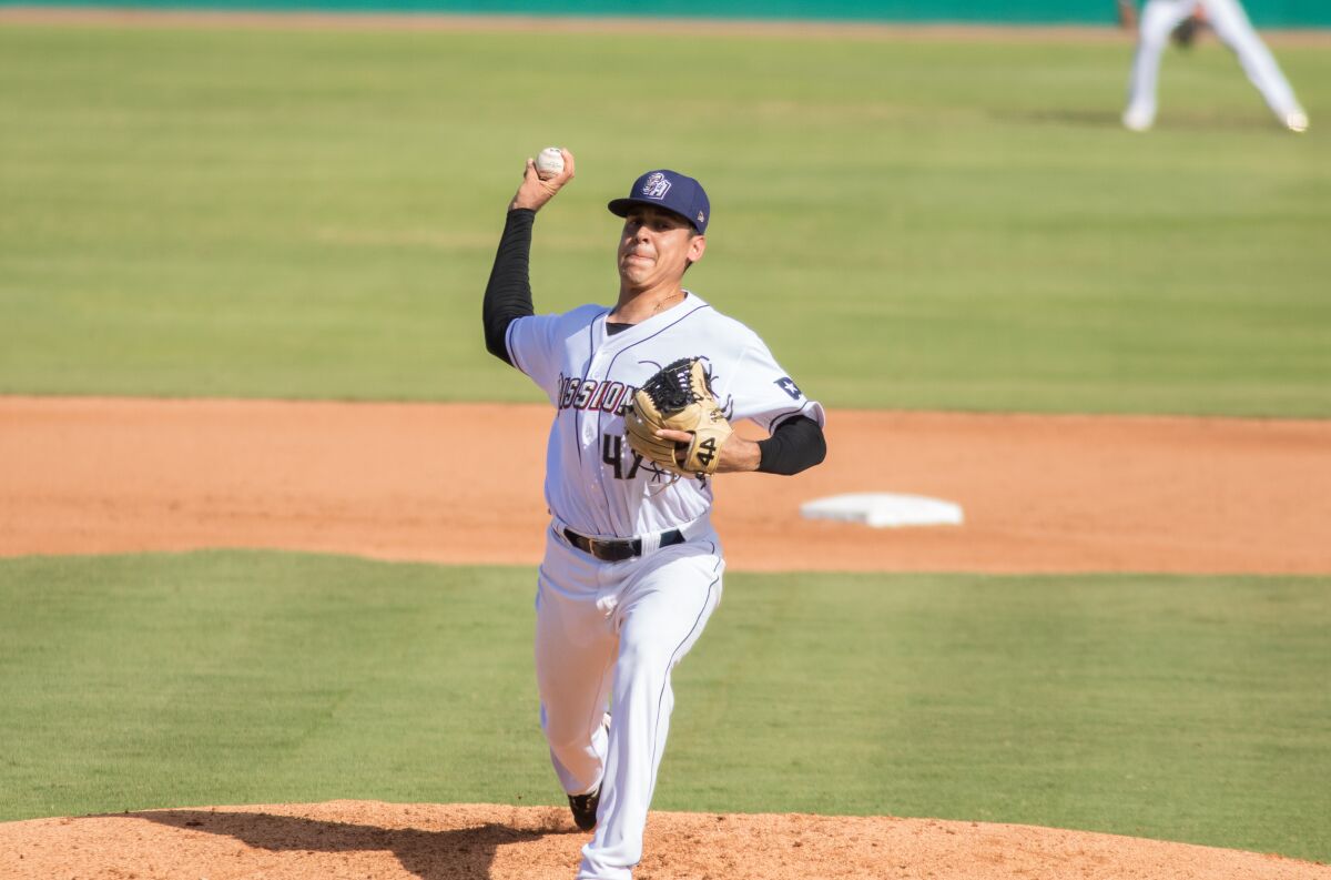 Padres pitching prospect Adrian Martinez began the 2021 season at Double-A San Antonio.