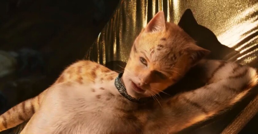 Taylor Swift as Bombalurina in the new "Cats" trailer.