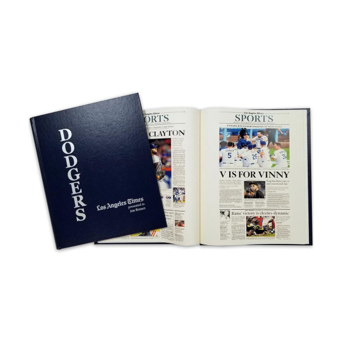 Los Angeles Dodgers Personalized Newspaper Book