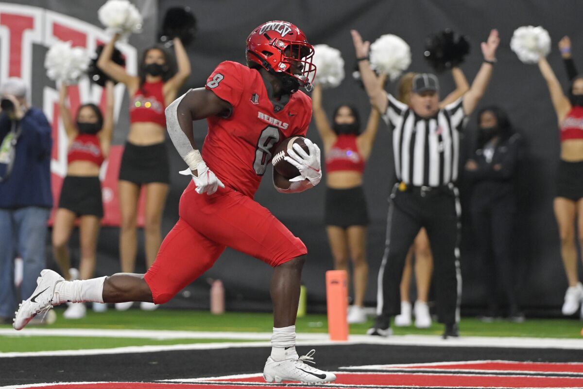 UNLV running back Charles Williams rushed for 266 yards and three touchdowns in last week's win over Hawaii.