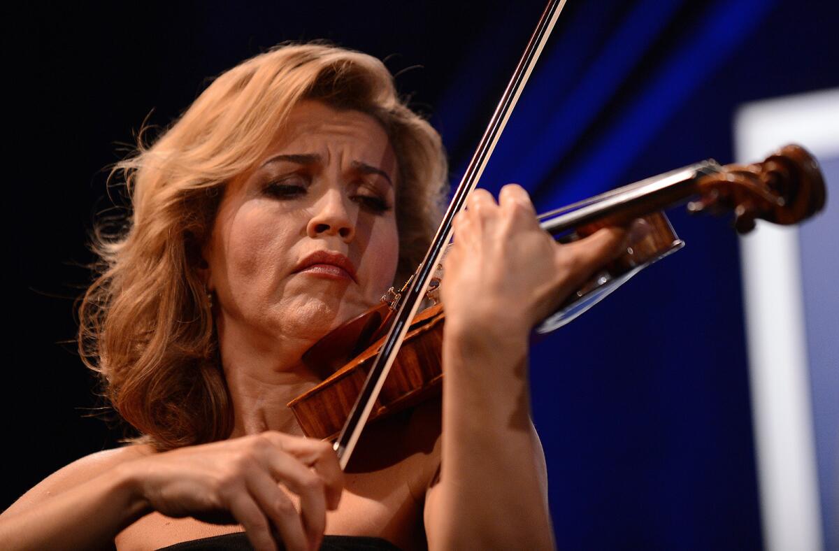 Violinist Anne-Sophie Mutter joins Chamber Orchestra Vienna-Berlin at Segerstrom Center for violin concertos by Mozart.