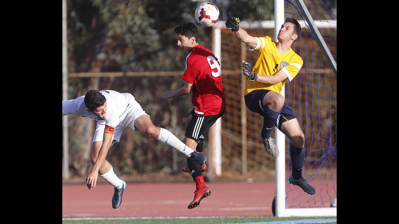 Photo Gallery: Crescenta Valley High boys soccer vs. Burroughs High at home