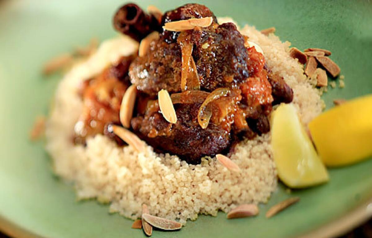 SLOW COOKED: Lamb tagine with dried fruit.