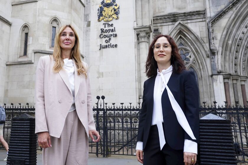 Goop legal action. EDITORIAL USE ONLY Nicole Daedone (left), the founder of wellness education company OneTaste and former OneTaste Sales Director, Rachel Cherwitz arrive at The Royal Courts of Justice ahead of High Court proceedings as Daedone, Cherwitz and OneTaste Inc sue the BBC for defamation and data protection breaches over its 2020 podcast The Orgasm Cult. Picture date: Thursday July 7, 2022. Photo credit should read: Ian West/PA Wire URN:67780831 (Press Association via AP Images)