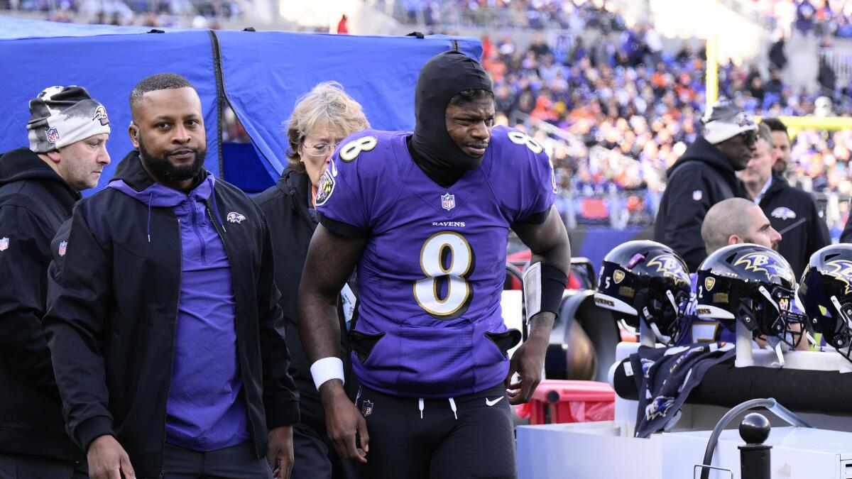 Ravens hopeful on Lamar Jackson injury, confident in Huntley - The San  Diego Union-Tribune