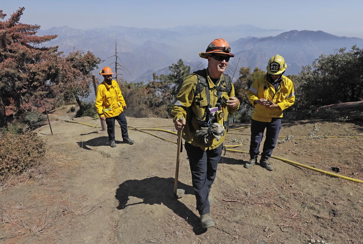 Fire Capt. Dave Gillotte and his team fought the Bobcat fire, which approached Mt. Wilson from three directions. 
