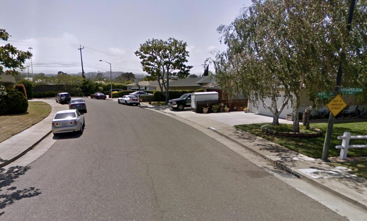 A residential street.
