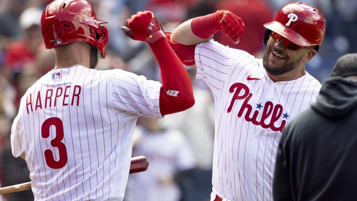 Schwarber goes deep for Phillies in 9-5 win over Athletics