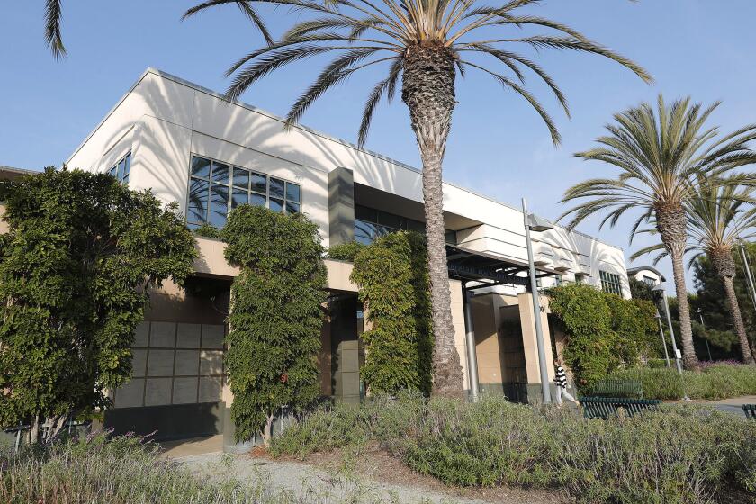 The Newport Beach Central Library on Avocado St in Newport Beach, CA.