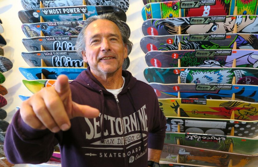 Pablo Smith has built a solid following for his Soul Grind Skate Shop with his easy-going nature and diverse selection. The shop's new location is on Cass Street in Pacific Beach. - Ken Lewis