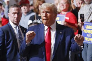 Former President Donald Trump speaks in Clinton Township, Mich., Wednesday, Sept. 27, 2023. (AP Photo/Mike Mulholland)