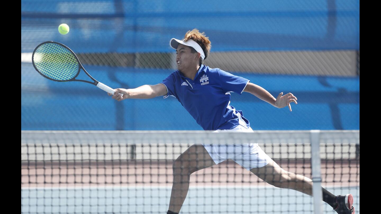 Photo Gallery: Corona del Mar vs. Fountain Valley in boys’ tennis team