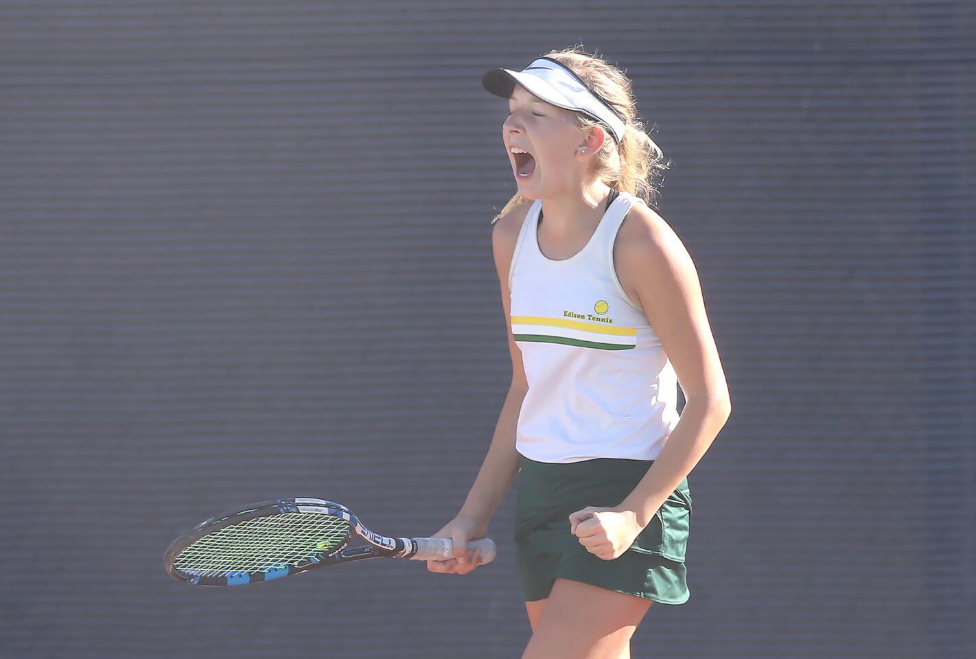 Photo Gallery: Huntington Beach vs. Edison in girls' tennis