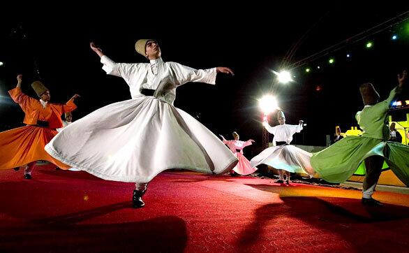 Turkish Sufi dancers, Pristina, Kosovo