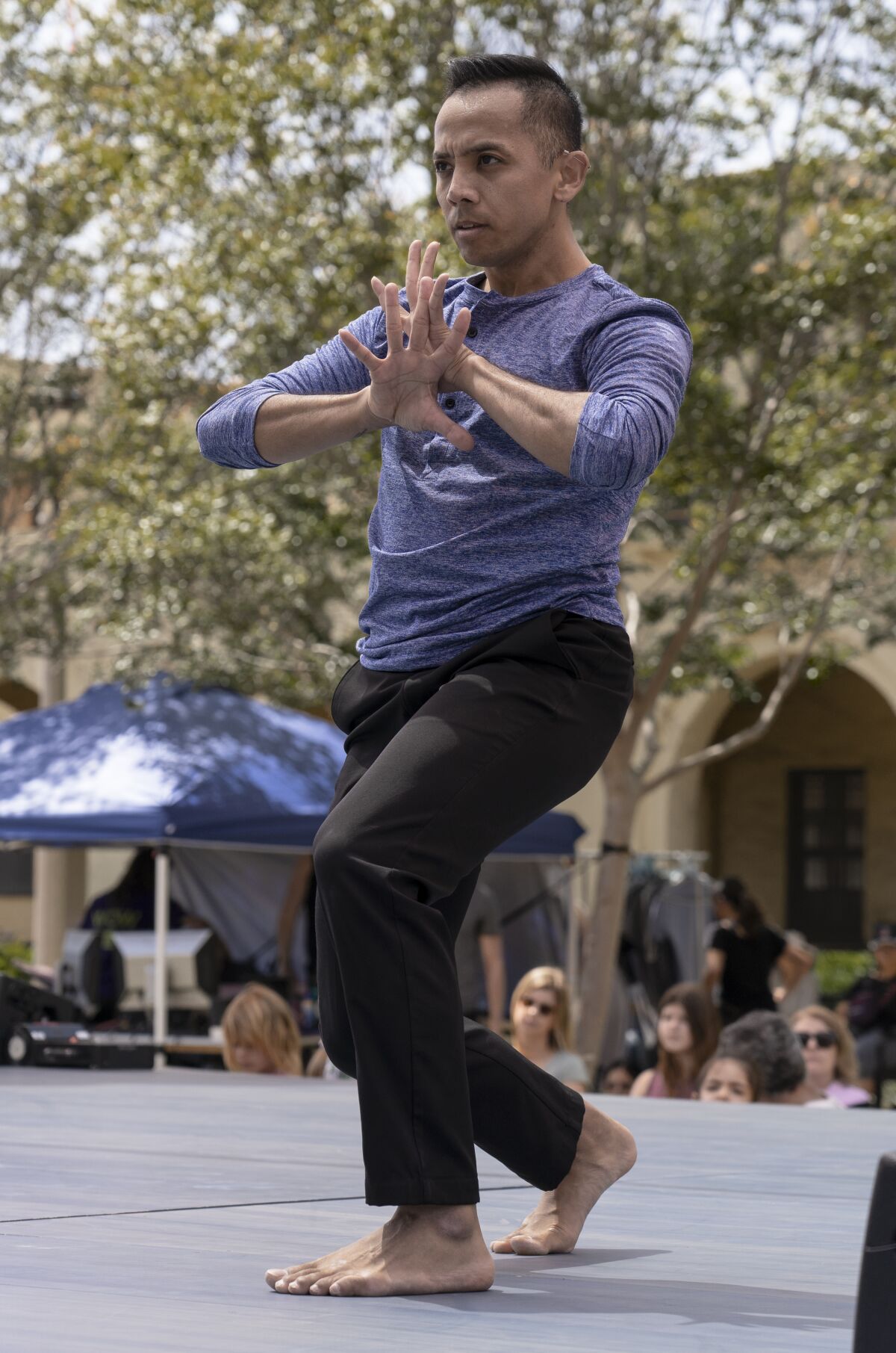 Justin Viernes, a Malashock company dancer since 2011, performs at the Without Walls Festival in April.