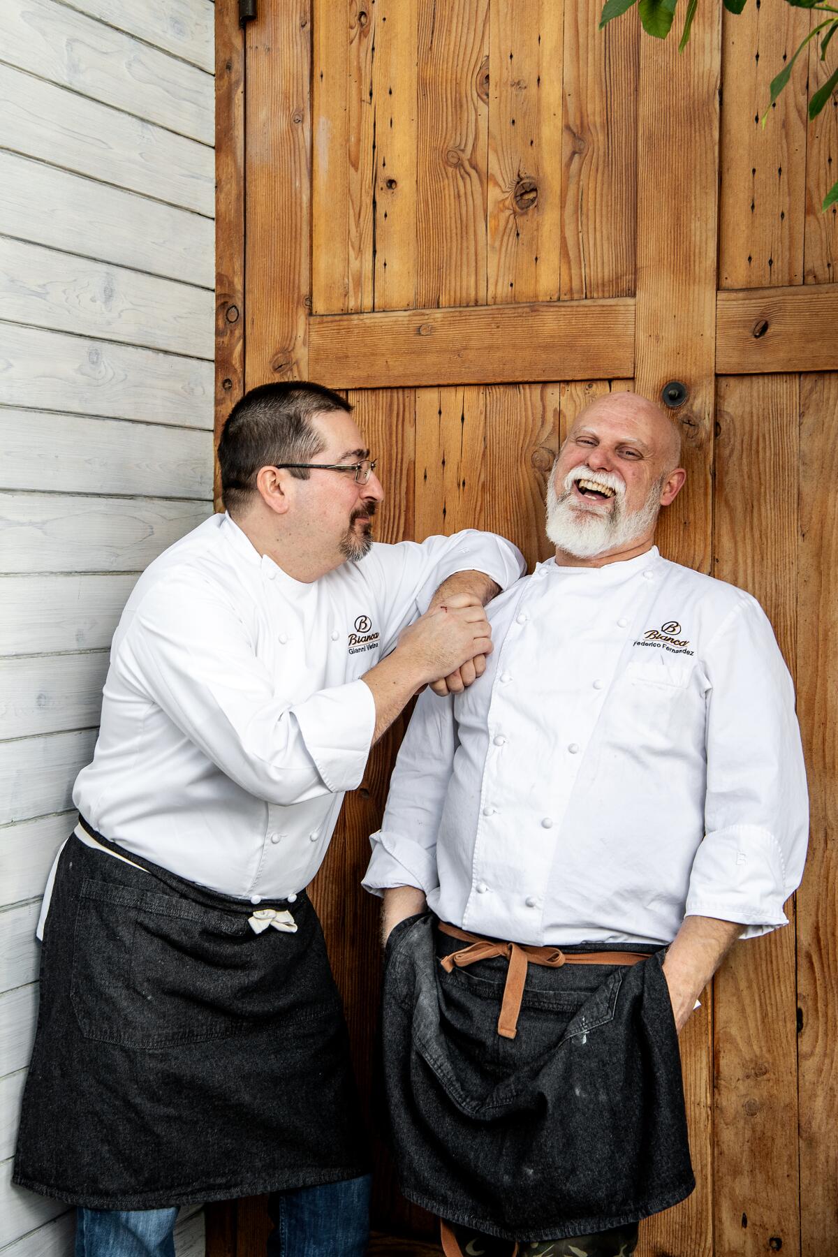 Bianca Bakery co-owners Gianni Vietina, left, and Federico Fernandez.