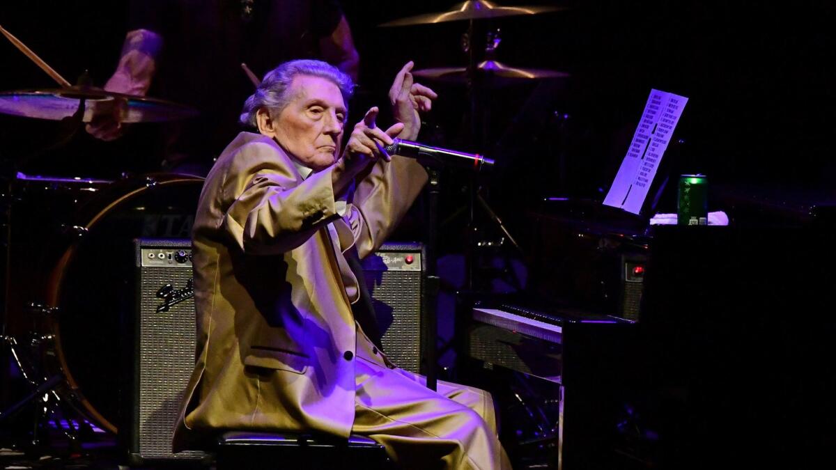 Jerry Lee Lewis performs Friday night at the Theatre at Ace Hotel.