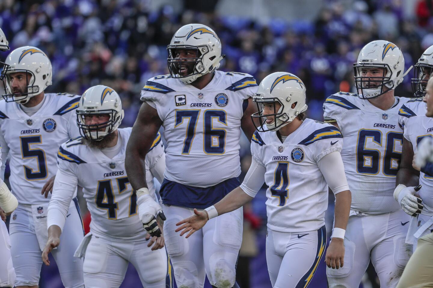 Column: Chargers didn't succumb to playoff pressure this time, and their  prize is a shot at the Patriots - Los Angeles Times