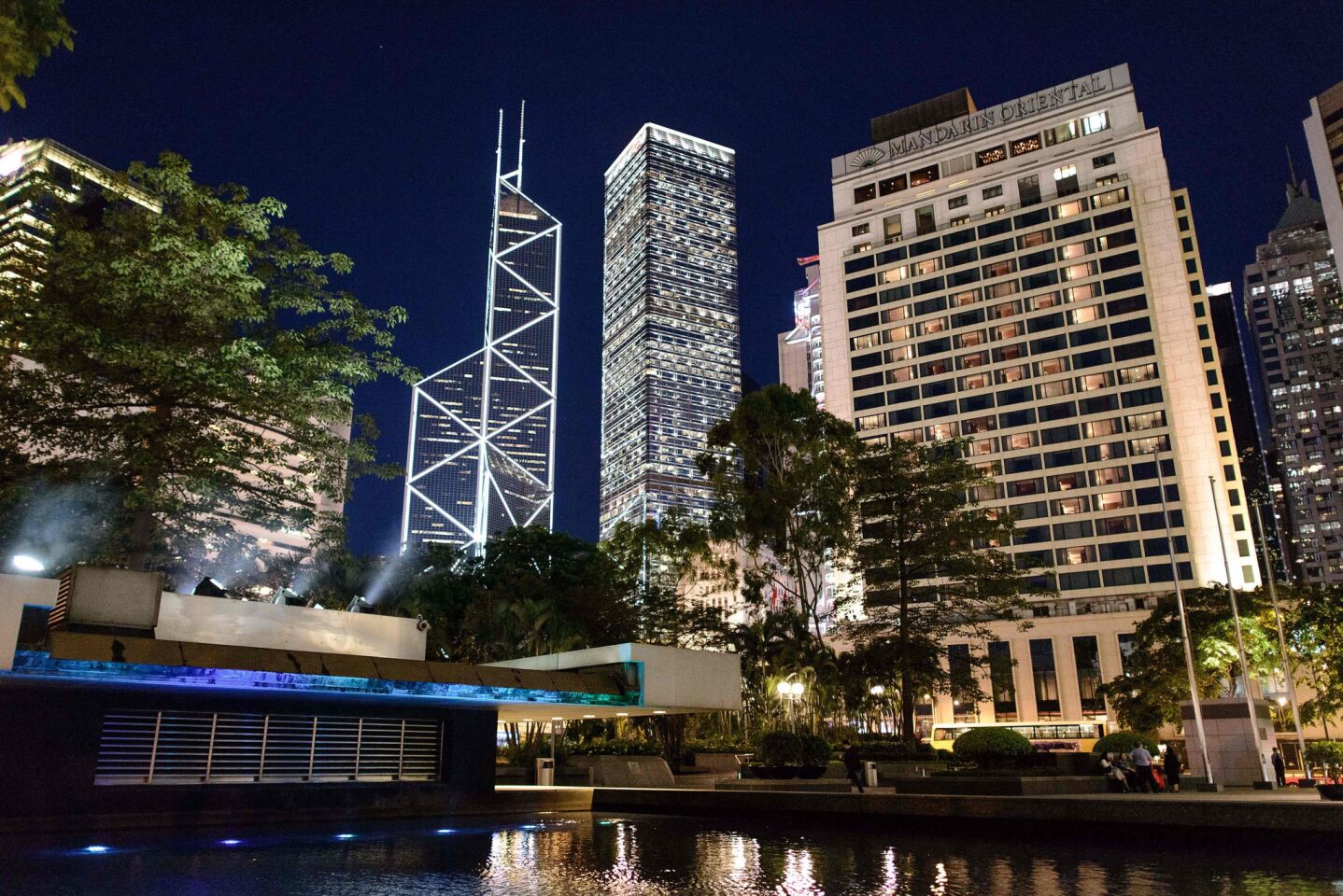 The Bank of China tower in Hong Kong, designed by architect I.M. Pei.