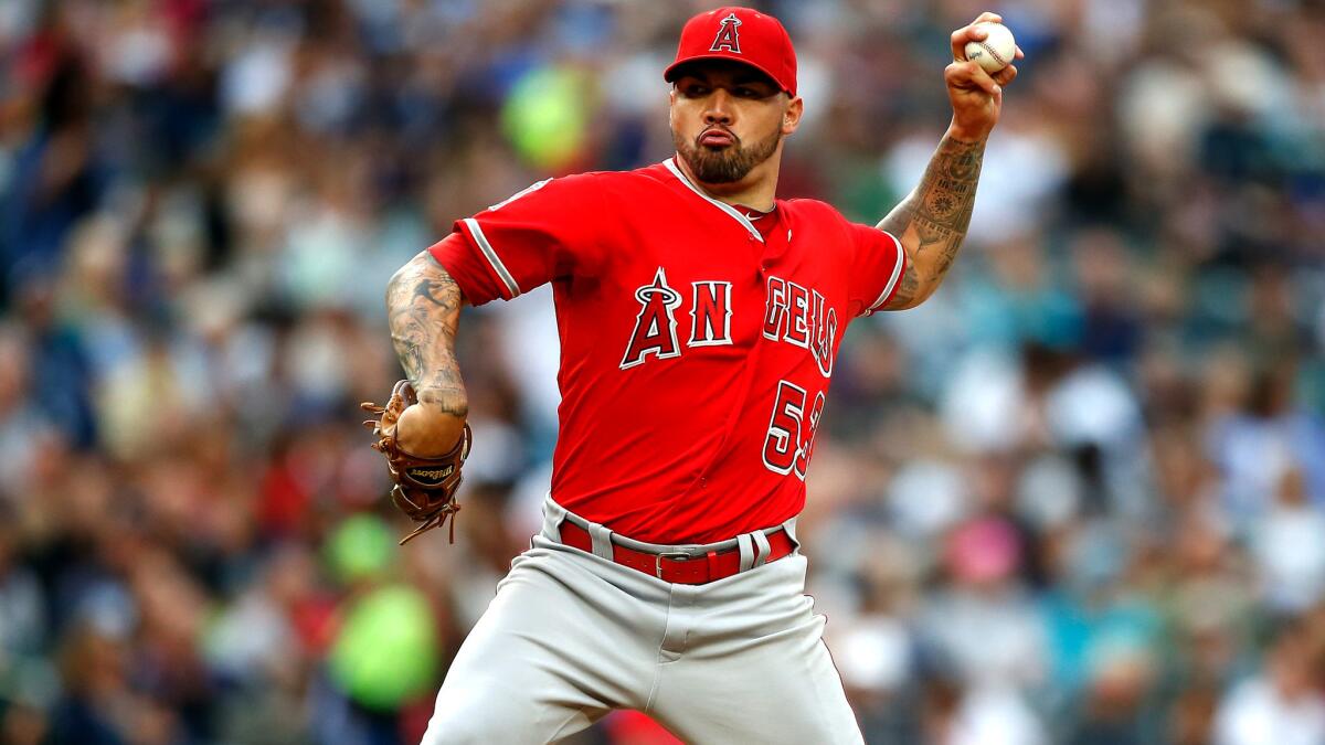 Angels starter Hector Santiago did not walk a batter in seven innings Friday night, something that hasn't happened since May 13.