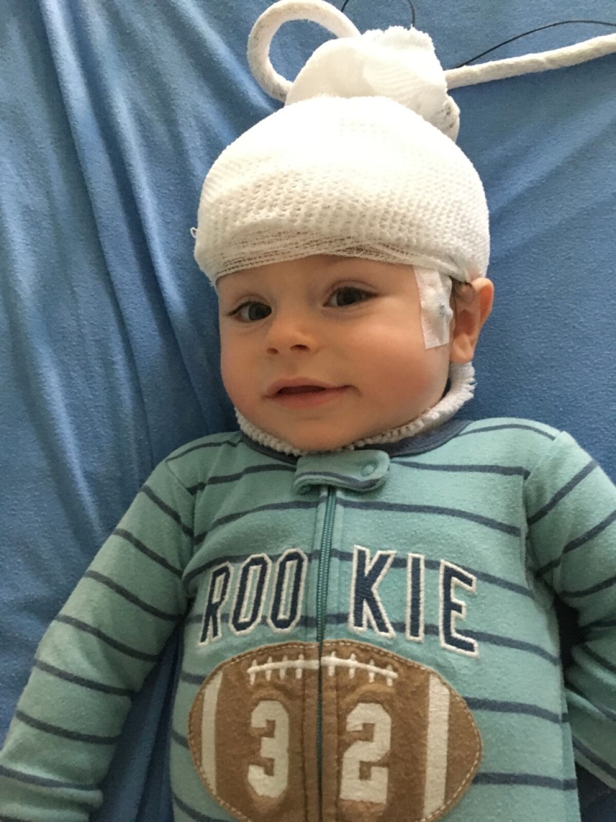 Tristan at Rady Children’s Hospital for an EEG