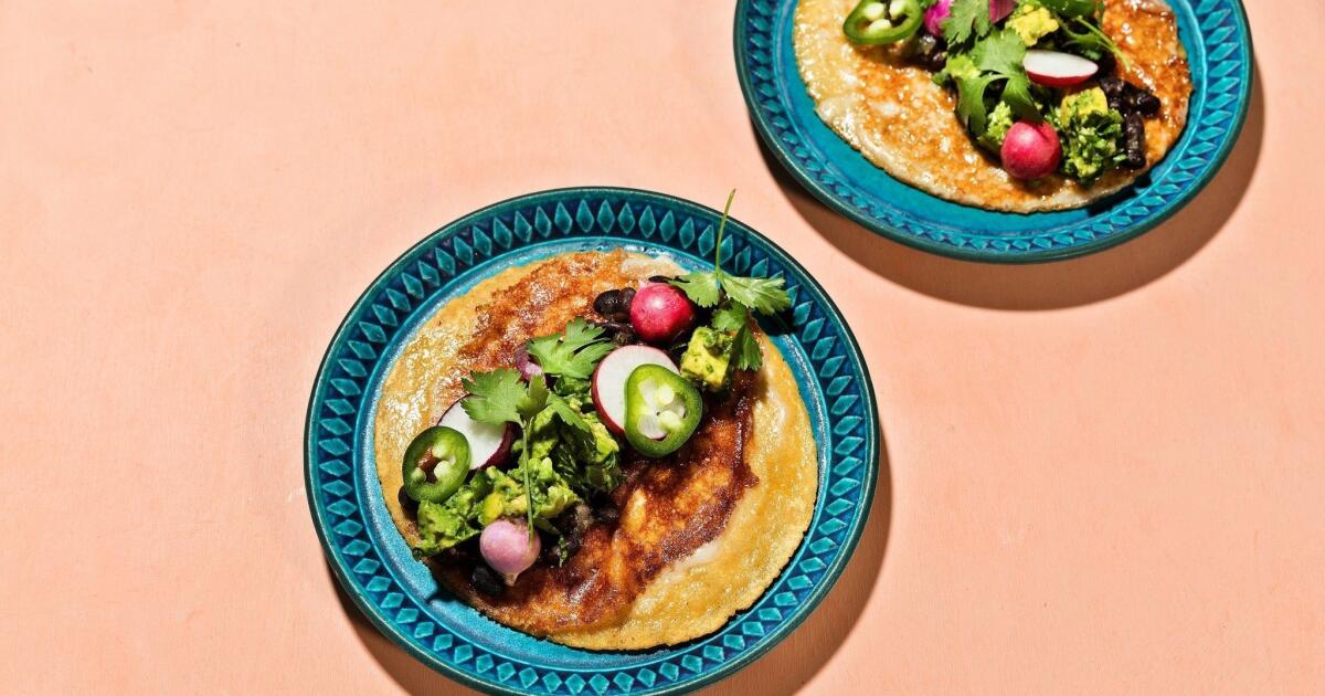 Oaxacan cheese merges the taco and the quesadilla in this simple recipe