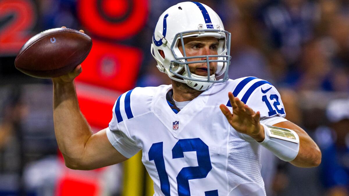 Quarterback Andrew Luck and the Colts will open the season on Sunday at Buffalo against a revamped Bills team.