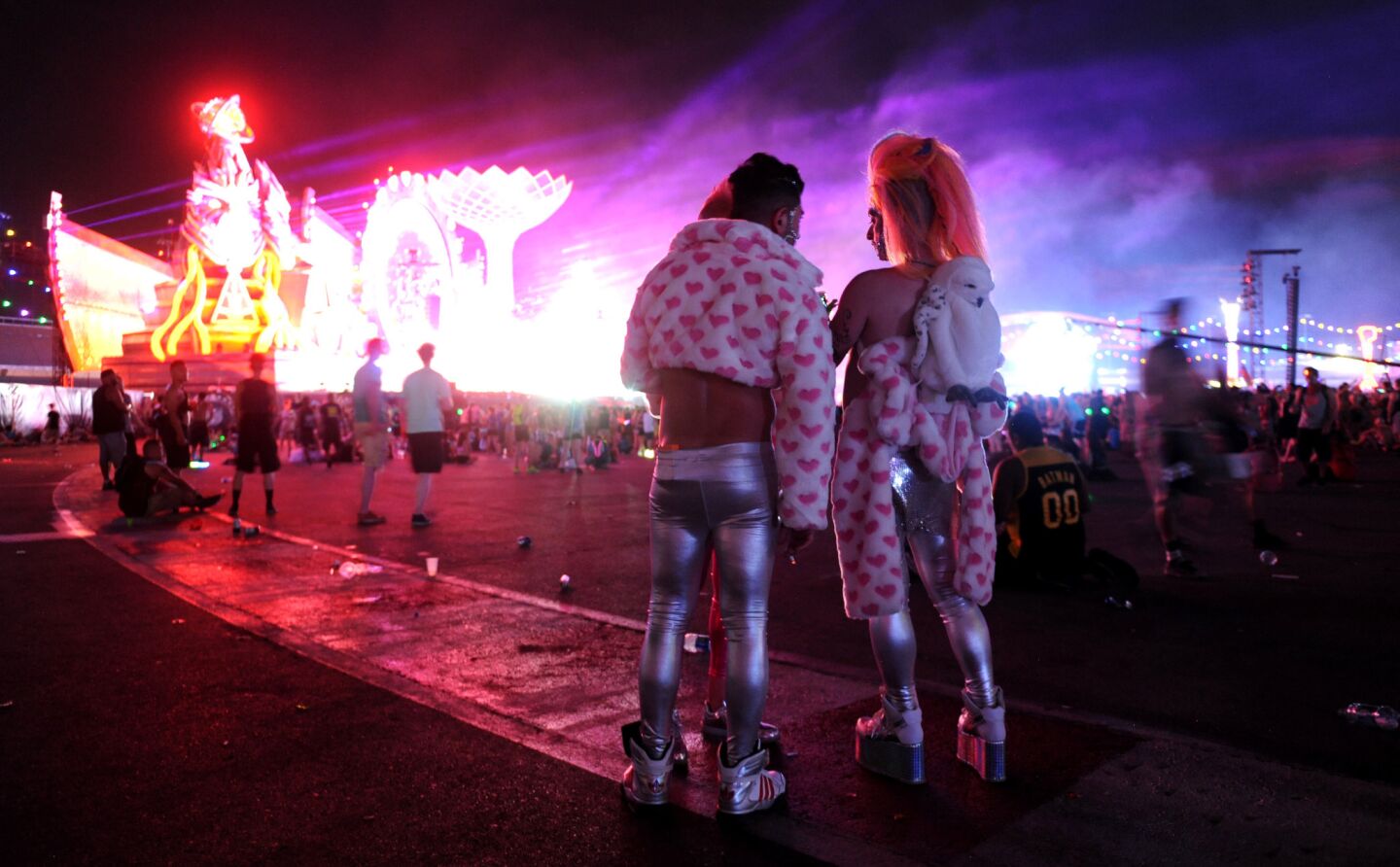 Fans watch a performance on the Kinetic Field stage during the Electric Daisy Carnival in Las Vegas on June 17.
