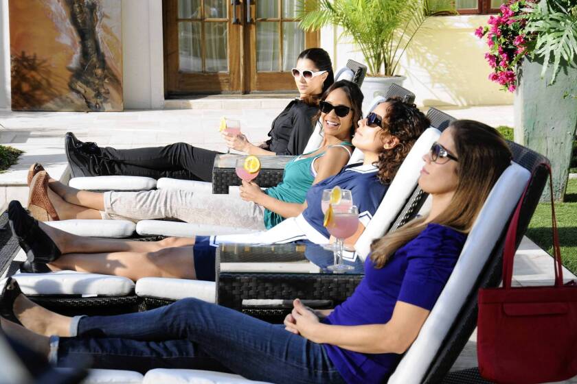 Roselyn Sanchez, left, Dania Ramirez, Judy Reyes and Ana Ortiz star in "Devious Maids."