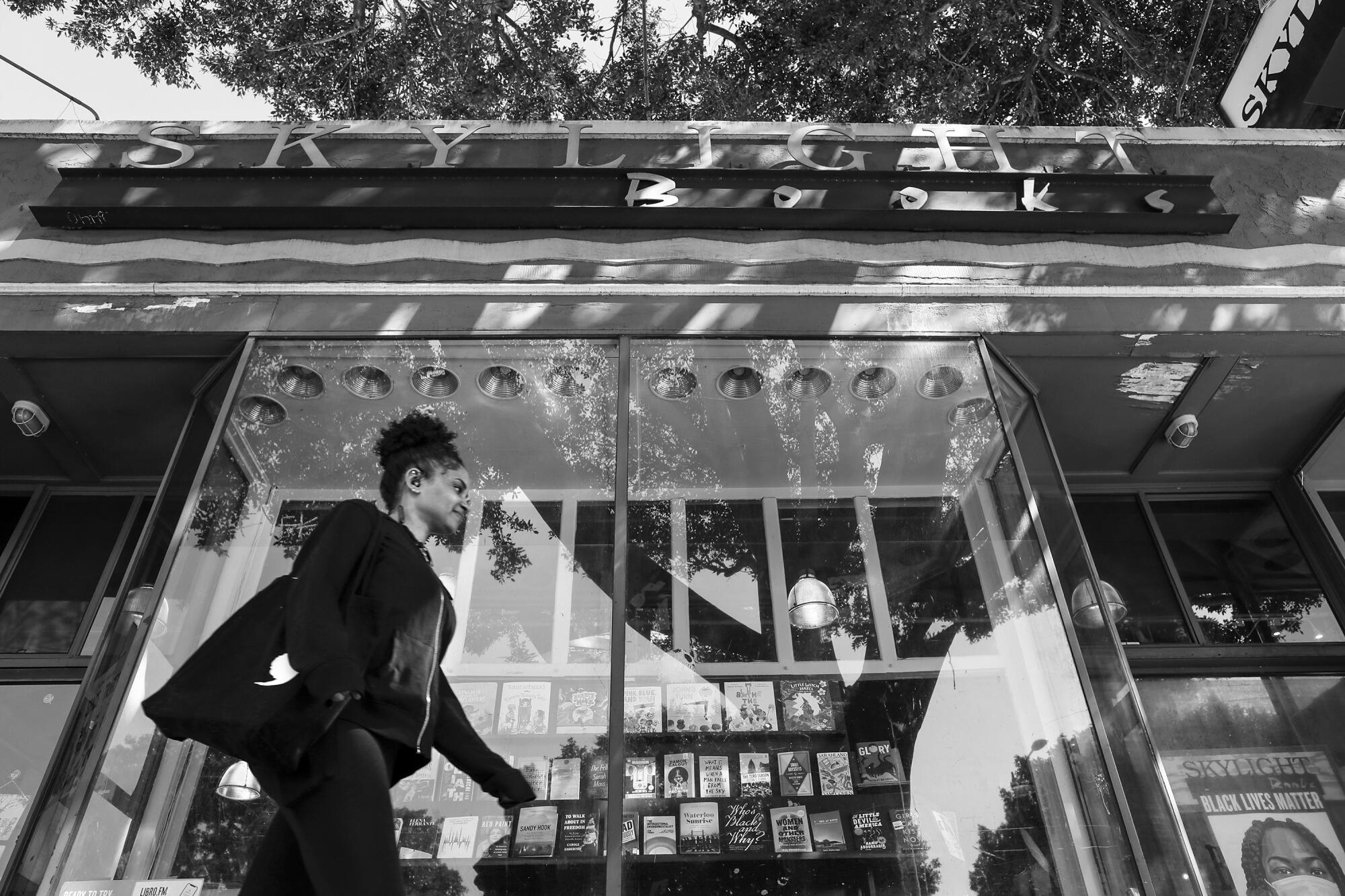 Outside Skylight Books, a longtime neighborhood anchor in Los Feliz.