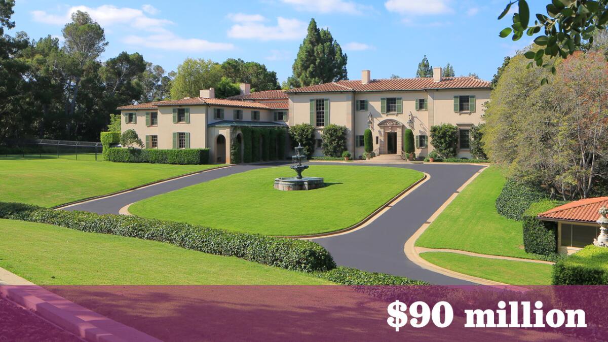 Owlwood, a Westside residence once home to actor Tony Curtis and later singing duo Sonny and Cher, has sold for $90 million.