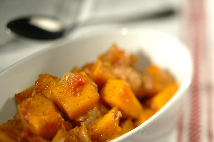 Butternut squash with sweet spices. Recipe