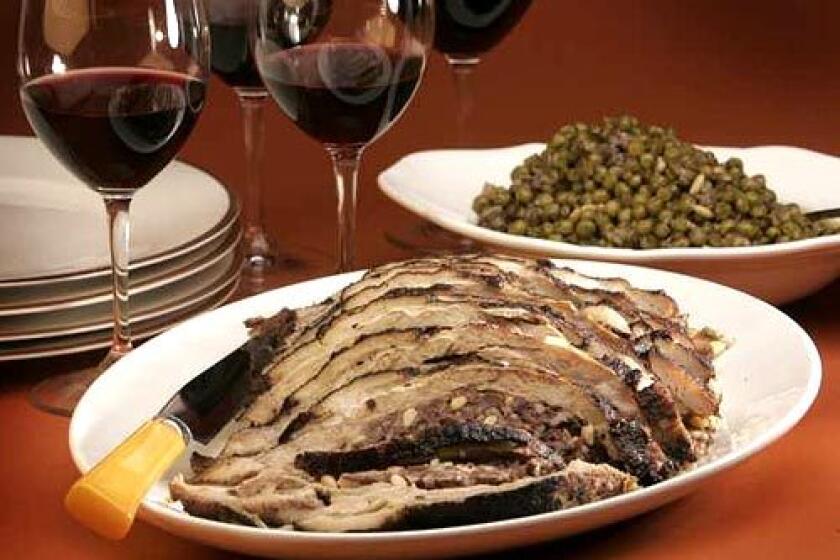 Allspice adds a distinctive touch to roast stuffed breast of veal.
