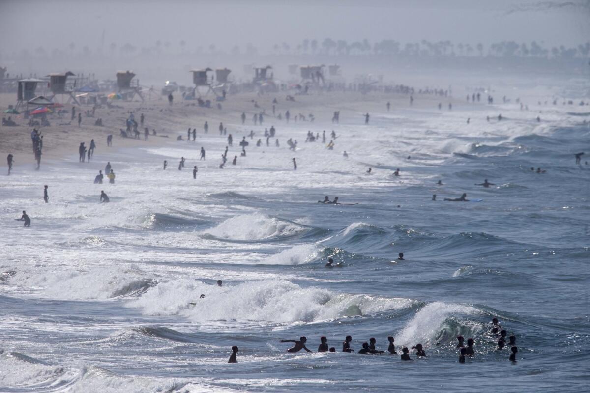 Crowds flock to Huntington Beach in 2014.