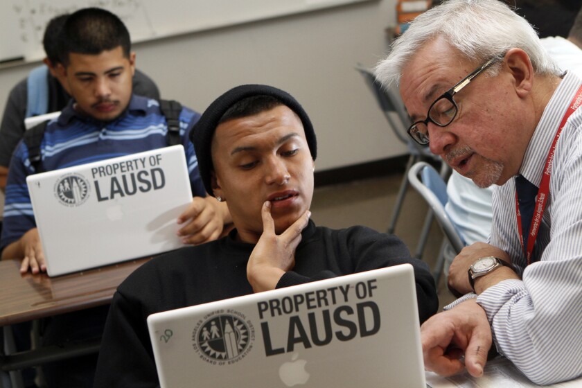 A training program will help L.A. Unified teachers explain to students how computers work at all grade levels, culminating in advanced computer coding at the high school level.