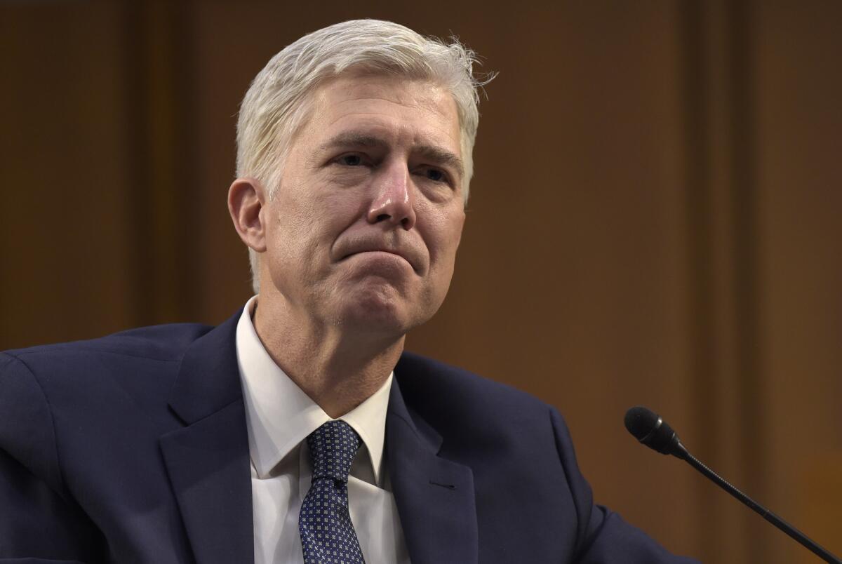 Supreme Court Justice nominee Neil Gorsuch.